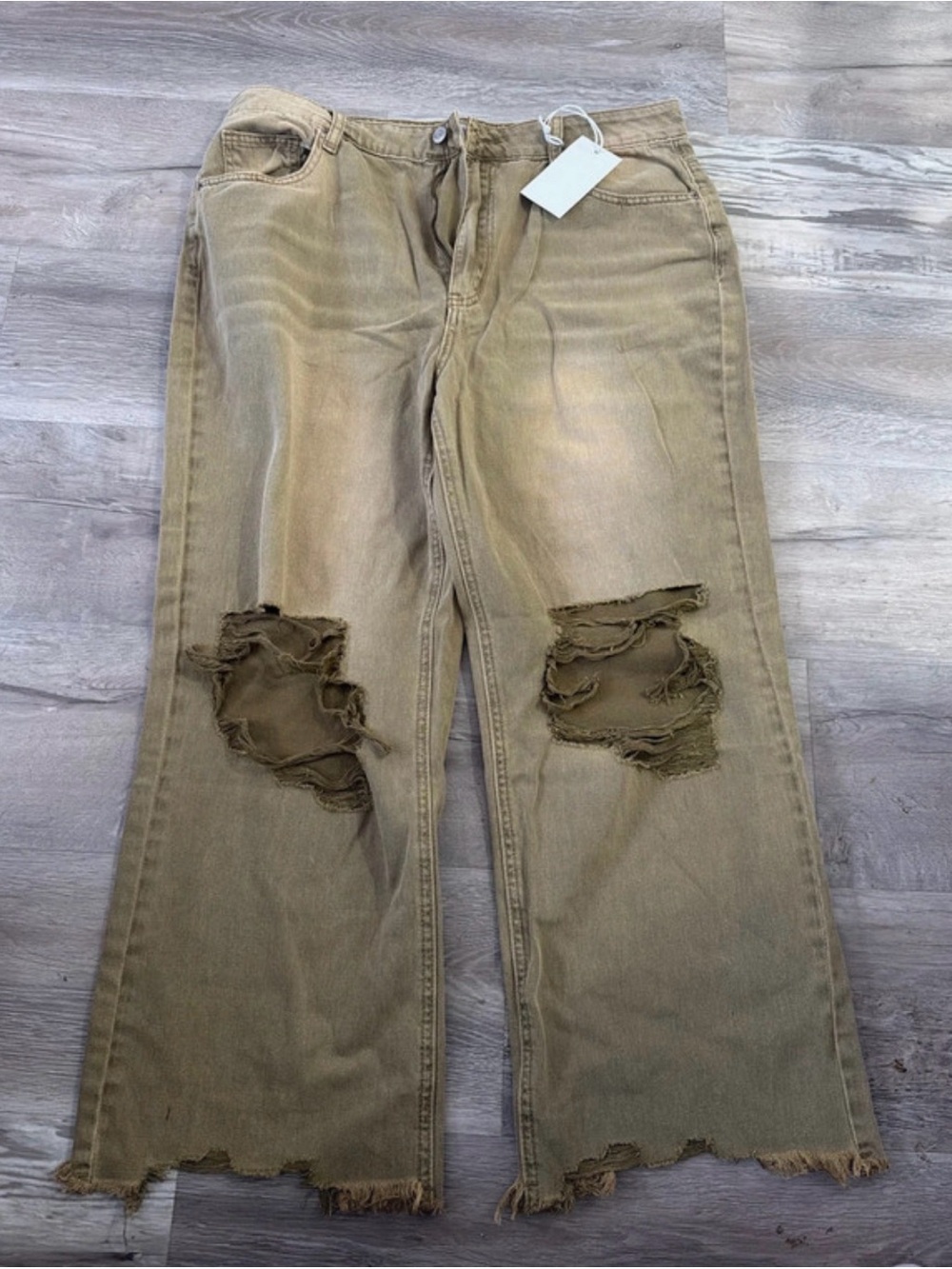 Zenana Outfitters Washed Olive Utility Pants